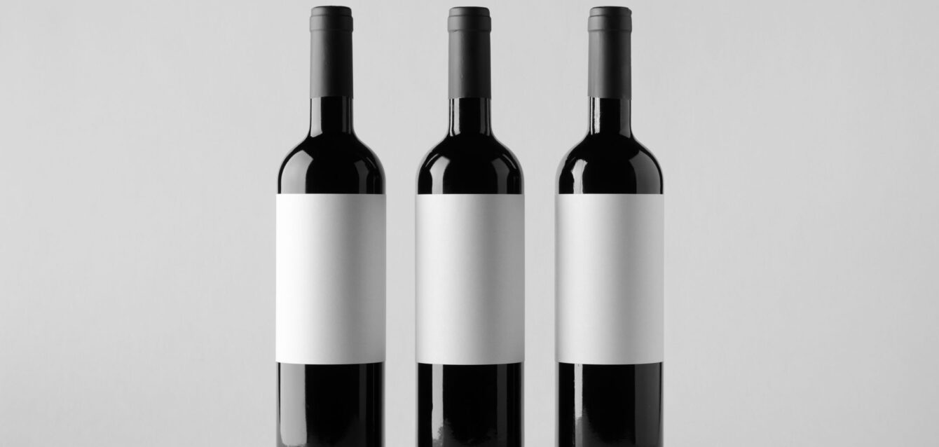 Wine,Bottle,Mock-up,-,Three,Bottles.,Blank,Label