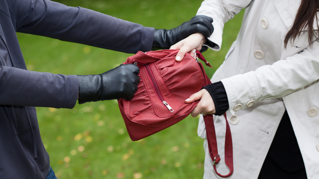 Robo de mochila roja a mujer